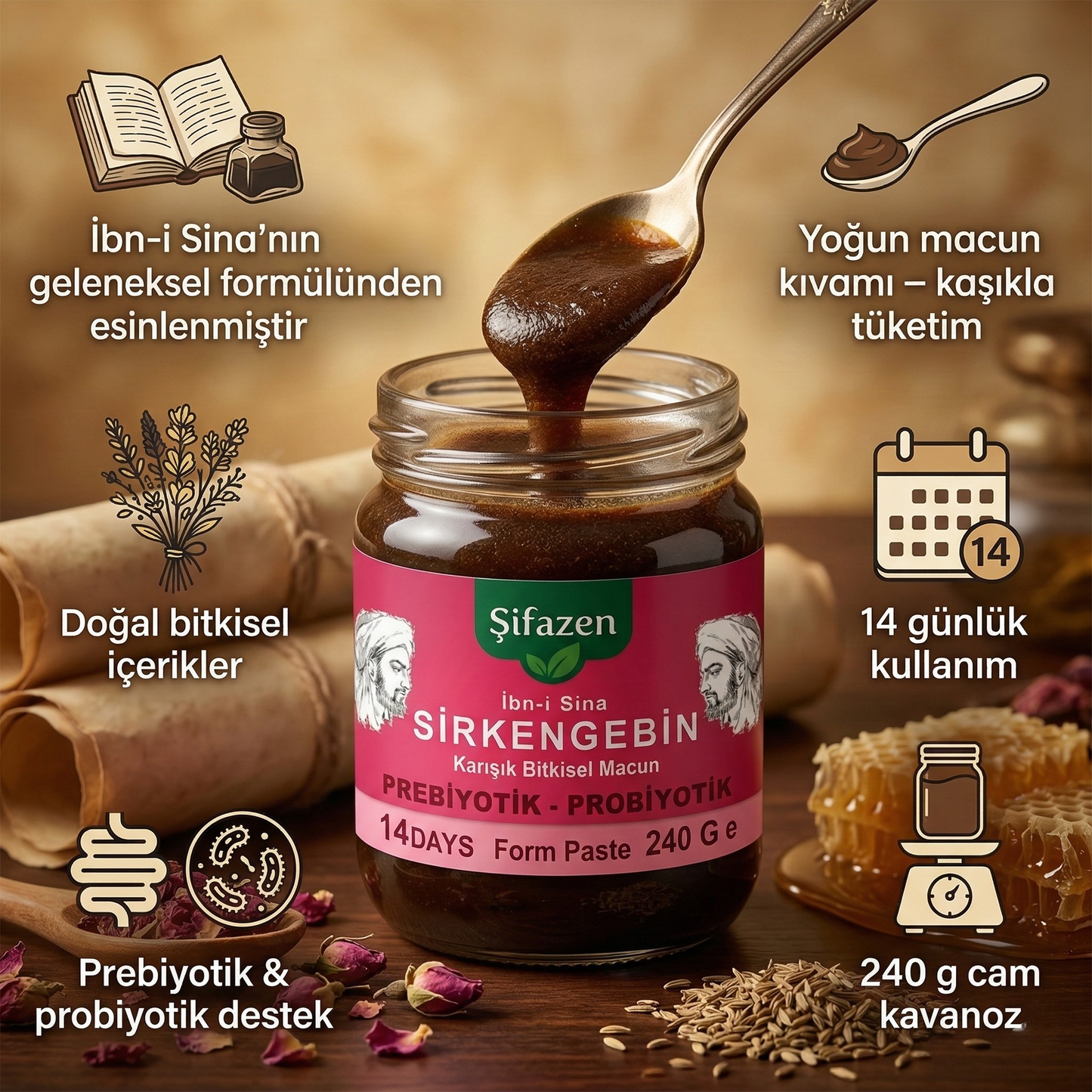 Şifazen İbn-i Sina Sirkengebin Macunu